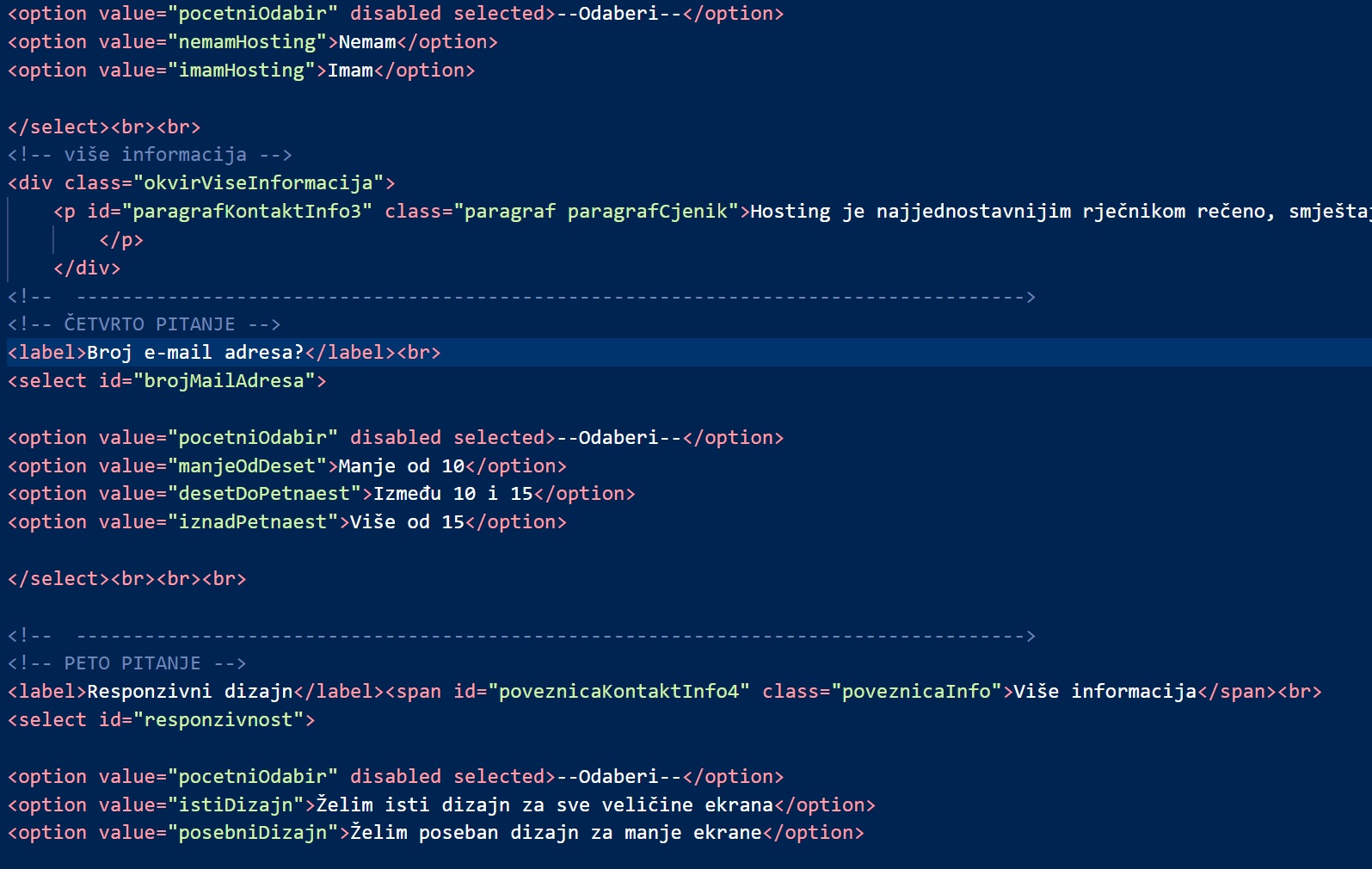 web code mobilni dizajn